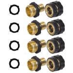 3/4 Inch Garden Hose Quick Connector 4 Sets/bag - Image 2