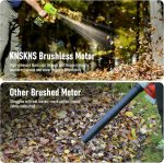 580000RPM Cordless Leaf Blower, 21V Handheld with 2×4.0Ah Batteries & Fast Charger, Lightweight Turbo Jet for Lawn, Yard, Garage - Image 6