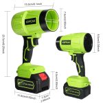 Electric Cordless Portable Turbo Blower Brushed Storm Machine Household Dust Snow Cleaning Power Tool with 10-cell,2-battery - Image 3