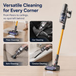 Wireless Handheld Vacuum Cleaner VC205,27000PA Suction,Smart Dust Sensor,Touch Screen,Portable Stick Cordless Vacuum for Home - Image 4