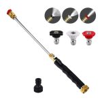 Garden Hose Nozzle High-Pressure Washer with 3 High-Pressure Nozzles