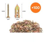 Drywall Expansion Anchors + High Strength Zinc Screws Kit (Pack of 100) - Image 3