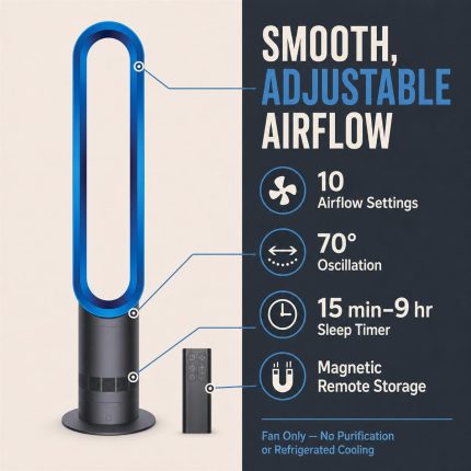 Dyson Cool AM07 Air Multiplier Tower Fan - Iron/Blue gallery image 2