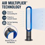 Dyson Cool AM07 Air Multiplier Tower Fan - Iron/Blue gallery image 3