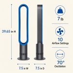 Dyson Cool AM07 Air Multiplier Tower Fan - Iron/Blue gallery image 5