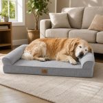 COZY KISS Extra Large Cooling Orthopedic Dog Bed - Grey gallery image 4
