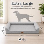 COZY KISS Extra Large Cooling Orthopedic Dog Bed - Grey gallery image 5