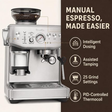 Breville Barista Express Impress Espresso Machine BES876 - Brushed Stainless Steel gallery image 2
