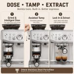 Breville Barista Express Impress Espresso Machine BES876 - Brushed Stainless Steel gallery image 3