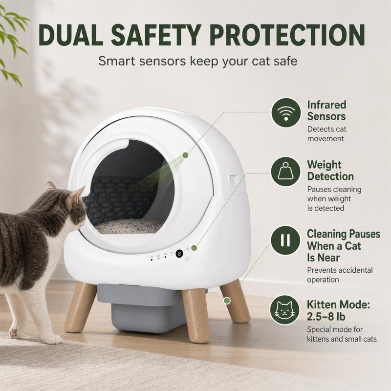 Beokeo S20 Automatic Self-Cleaning Litter Box with App Control - White gallery image 2